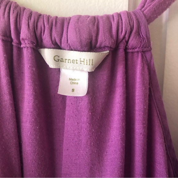 Garnet Hill Lavender soft lined maxi tent trapeze dress - Picture 2 of 3